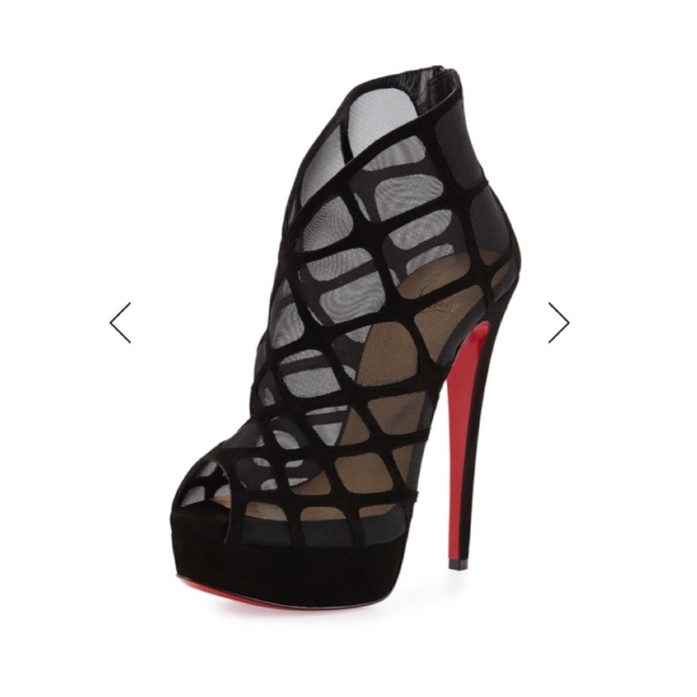 Christian Louboutin Altarakna Mesh-Caged Bootie